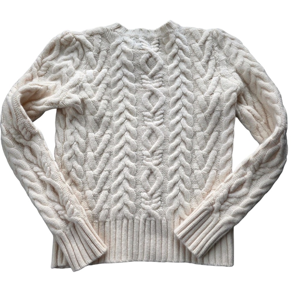 Ralph Lauren Aran‎ Knit Wool Cashmere Sweater M - Picture 4 of 10